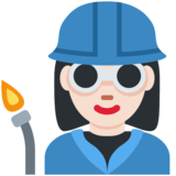 Woman Factory Worker: Light Skin Tone on Twitter Twemoji 11.4
