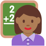 Woman Teacher: Medium-Dark Skin Tone on Twitter Twemoji 11.4