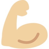 Flexed Biceps: Medium-Light Skin Tone on Twitter Twemoji 11.4