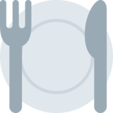 Fork and Knife with Plate on Twitter Twemoji 11.4