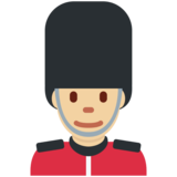 Guard: Medium-Light Skin Tone on Twitter Twemoji 11.4