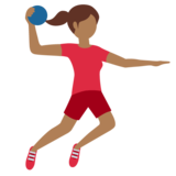 Person Playing Handball: Medium-Dark Skin Tone on Twitter Twemoji 11.4