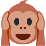 Hear-No-Evil Monkey on Twitter Twemoji 11.4