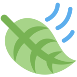 Leaf Fluttering in Wind on Twitter Twemoji 11.4