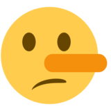Lying Face on Twitter Twemoji 11.4
