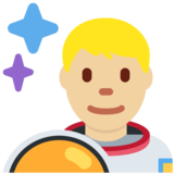 Man Astronaut: Medium-Light Skin Tone on Twitter Twemoji 11.4