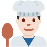 Man Cook: Light Skin Tone on Twitter Twemoji 11.4