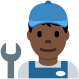 Man Mechanic: Dark Skin Tone on Twitter Twemoji 11.4
