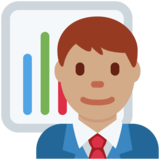 Man Office Worker: Medium Skin Tone on Twitter Twemoji 11.4