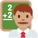 Man Teacher: Medium Skin Tone on Twitter Twemoji 11.4