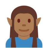 Man Elf: Medium-Dark Skin Tone on Twitter Twemoji 11.4