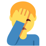 Man Facepalming on Twitter Twemoji 11.4