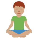Man in Lotus Position: Medium Skin Tone on Twitter Twemoji 11.4