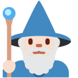 Man Mage: Light Skin Tone on Twitter Twemoji 11.4