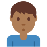 Man Pouting: Medium-Dark Skin Tone on Twitter Twemoji 11.4