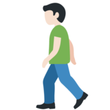 Man Walking: Light Skin Tone on Twitter Twemoji 11.4