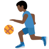 Man Bouncing Ball: Dark Skin Tone on Twitter Twemoji 11.4