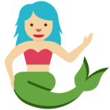 Mermaid: Medium-Light Skin Tone on Twitter Twemoji 11.4