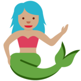 Mermaid: Medium Skin Tone on Twitter Twemoji 11.4