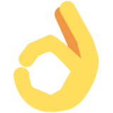 OK Hand on Twitter Twemoji 11.4