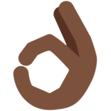 OK Hand: Dark Skin Tone on Twitter Twemoji 11.4
