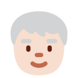 Older Person: Light Skin Tone on Twitter Twemoji 11.4
