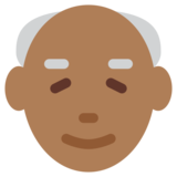 Old Man: Medium-Dark Skin Tone on Twitter Twemoji 11.4
