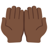 Palms Up Together: Dark Skin Tone on Twitter Twemoji 11.4