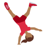 Person Cartwheeling: Medium-Dark Skin Tone on Twitter Twemoji 11.4