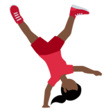 Person Cartwheeling: Dark Skin Tone on Twitter Twemoji 11.4
