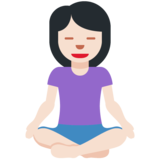 Person in Lotus Position: Light Skin Tone on Twitter Twemoji 11.4