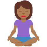 Person in Lotus Position: Medium-Dark Skin Tone on Twitter Twemoji 11.4