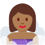 Person in Steamy Room: Medium-Dark Skin Tone on Twitter Twemoji 11.4