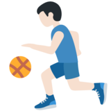 Person Bouncing Ball: Light Skin Tone on Twitter Twemoji 11.4