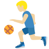 Person Bouncing Ball: Medium-Light Skin Tone on Twitter Twemoji 11.4