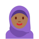 Woman with Headscarf: Medium-Dark Skin Tone on Twitter Twemoji 11.4