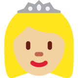 Princess: Medium-Light Skin Tone on Twitter Twemoji 11.4