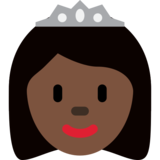 Princess: Dark Skin Tone on Twitter Twemoji 11.4