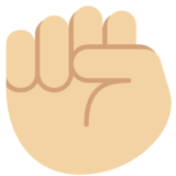 Raised Fist: Medium-Light Skin Tone on Twitter Twemoji 11.4