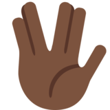 Vulcan Salute: Dark Skin Tone on Twitter Twemoji 11.4