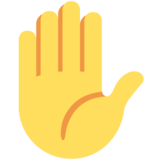 Raised Hand on Twitter Twemoji 11.4