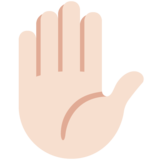 Raised Hand: Light Skin Tone on Twitter Twemoji 11.4