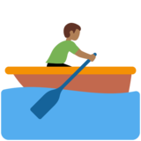 Person Rowing Boat: Medium-Dark Skin Tone on Twitter Twemoji 11.4