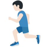 Person Running: Light Skin Tone on Twitter Twemoji 11.4
