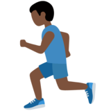 Person Running: Dark Skin Tone on Twitter Twemoji 11.4