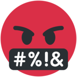 Face with Symbols on Mouth on Twitter Twemoji 11.4