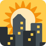 Sunset on Twitter Twemoji 11.4