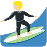 Person Surfing: Medium-Light Skin Tone on Twitter Twemoji 11.4