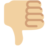 Thumbs Down: Medium-Light Skin Tone on Twitter Twemoji 11.4