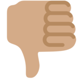 Thumbs Down: Medium Skin Tone on Twitter Twemoji 11.4